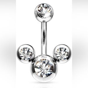 🆓🐭 Mickey Mouse Navel Belly Ring 316L Surgical Steel 🆓🆓🆓FREEW/$30 BUNDLE ❣️